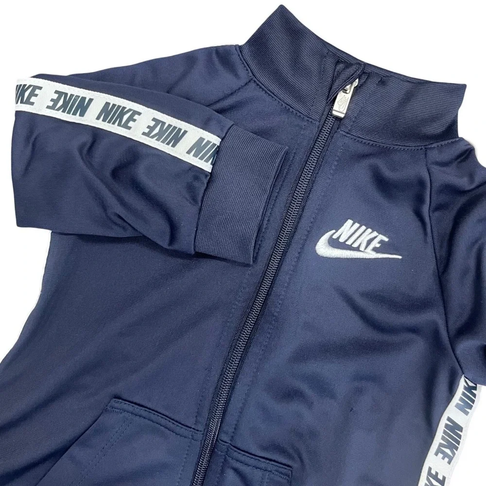 Nike Baby Tracksuit Size 18M‎ All In One Navy Blue Logo Tape Sporty